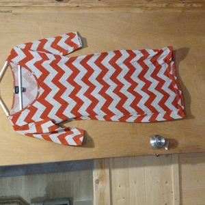Jr M Stretch Mini Dress Rue21 Red Gray Chevron